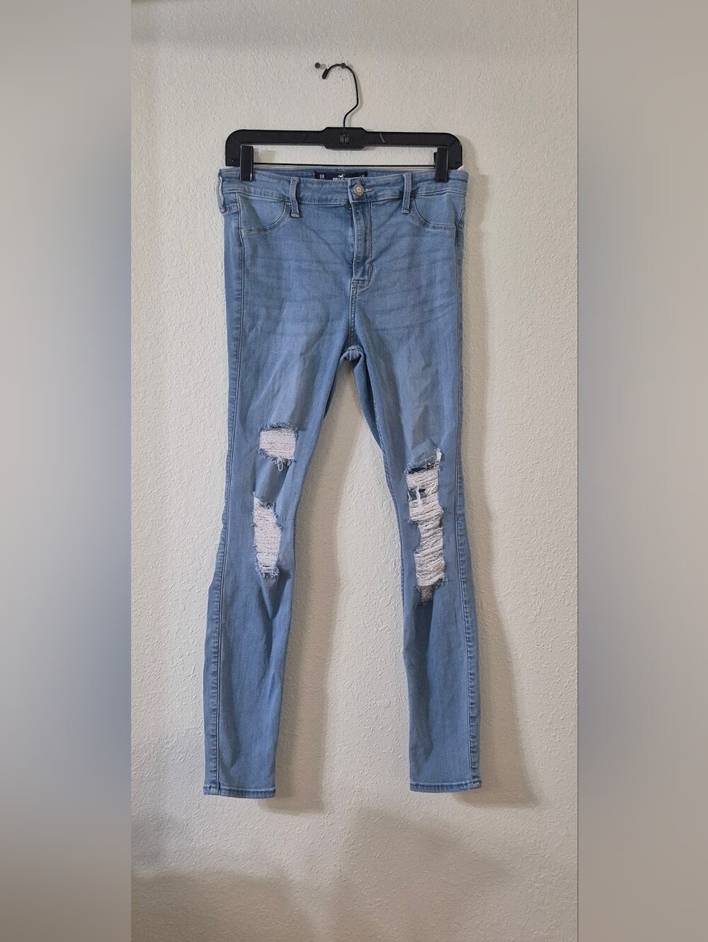 Hollister Light Blue Ripped Skinny Jeans